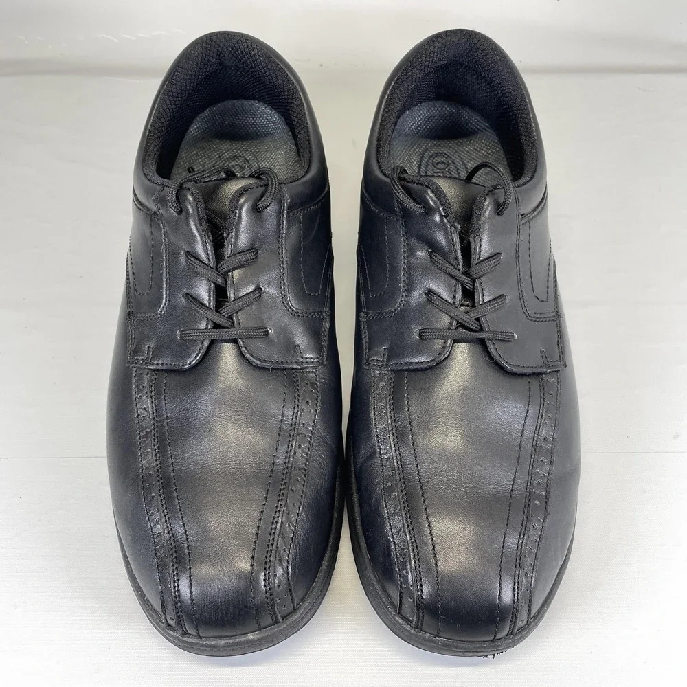 Orthofeet 465 Gramercy Shoes Mens Size 14 Wide 2E Black Leather Orthopedic